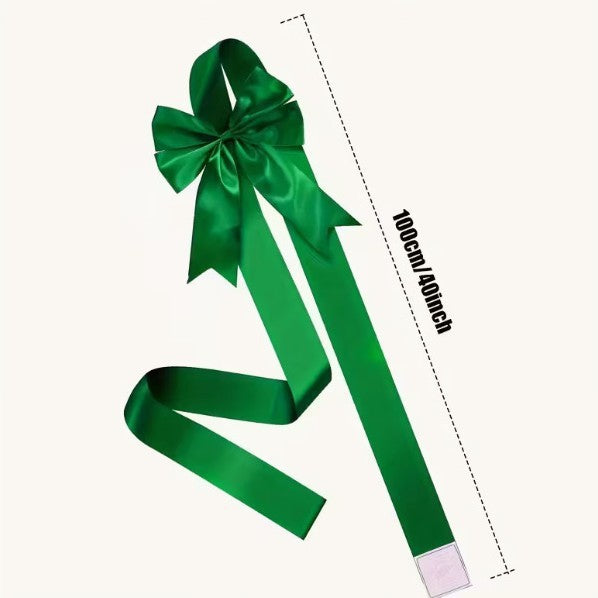 HollyRibbon™ Christmas Door Bow