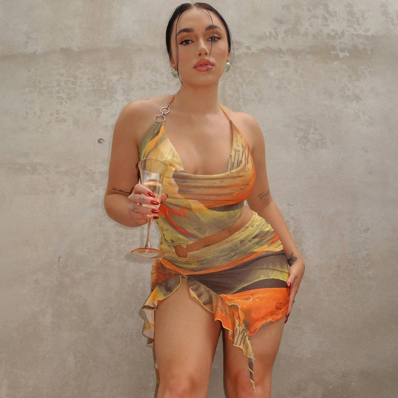 Solstice™ Backless Sunset Mini Dress