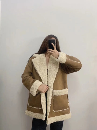 CozyLuxe™ Shearling Suede Coat