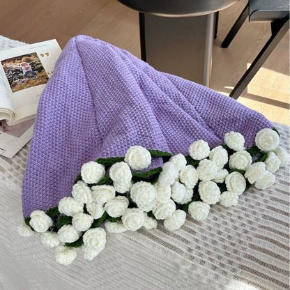 Roselynn™ Couverture en bouquet de roses fait main