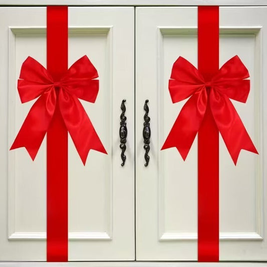 HollyRibbon™ Christmas Door Bow