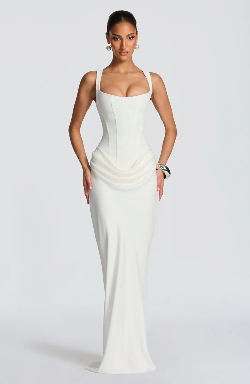 ÉLANCÉ™ SCULPTED BACKLESS MAXI DRESS