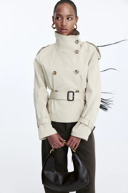 BelleTrench™ Stand Collar Coat