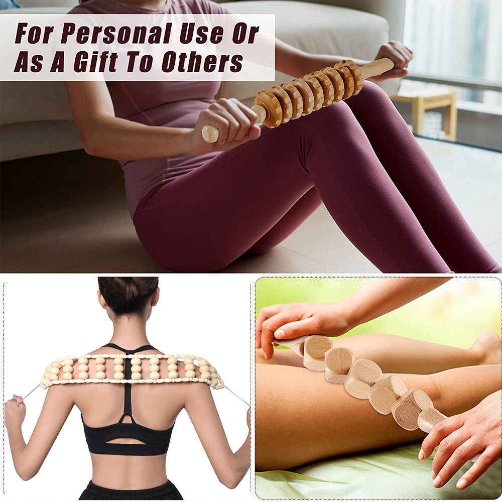 SculptWood™ Ensemble de massage lymphatique et anti-cellulite de 6 pièces
