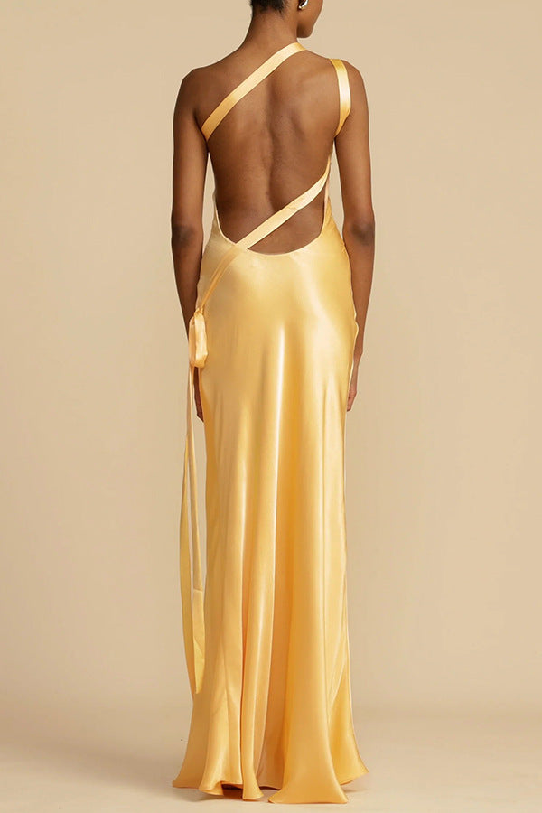Sultry Elegance One-Shoulder Dress