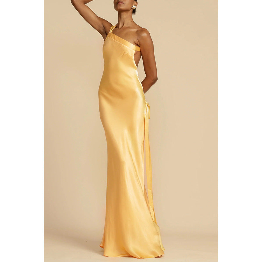 Sultry Elegance One-Shoulder Dress