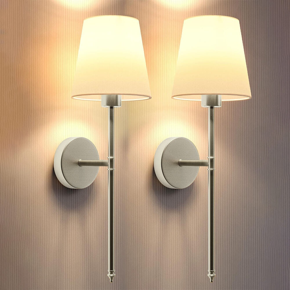 Lampe murale en cuivre avec couverture en tissu national