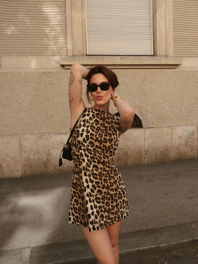 Wild Muse Leopard Mini Dress