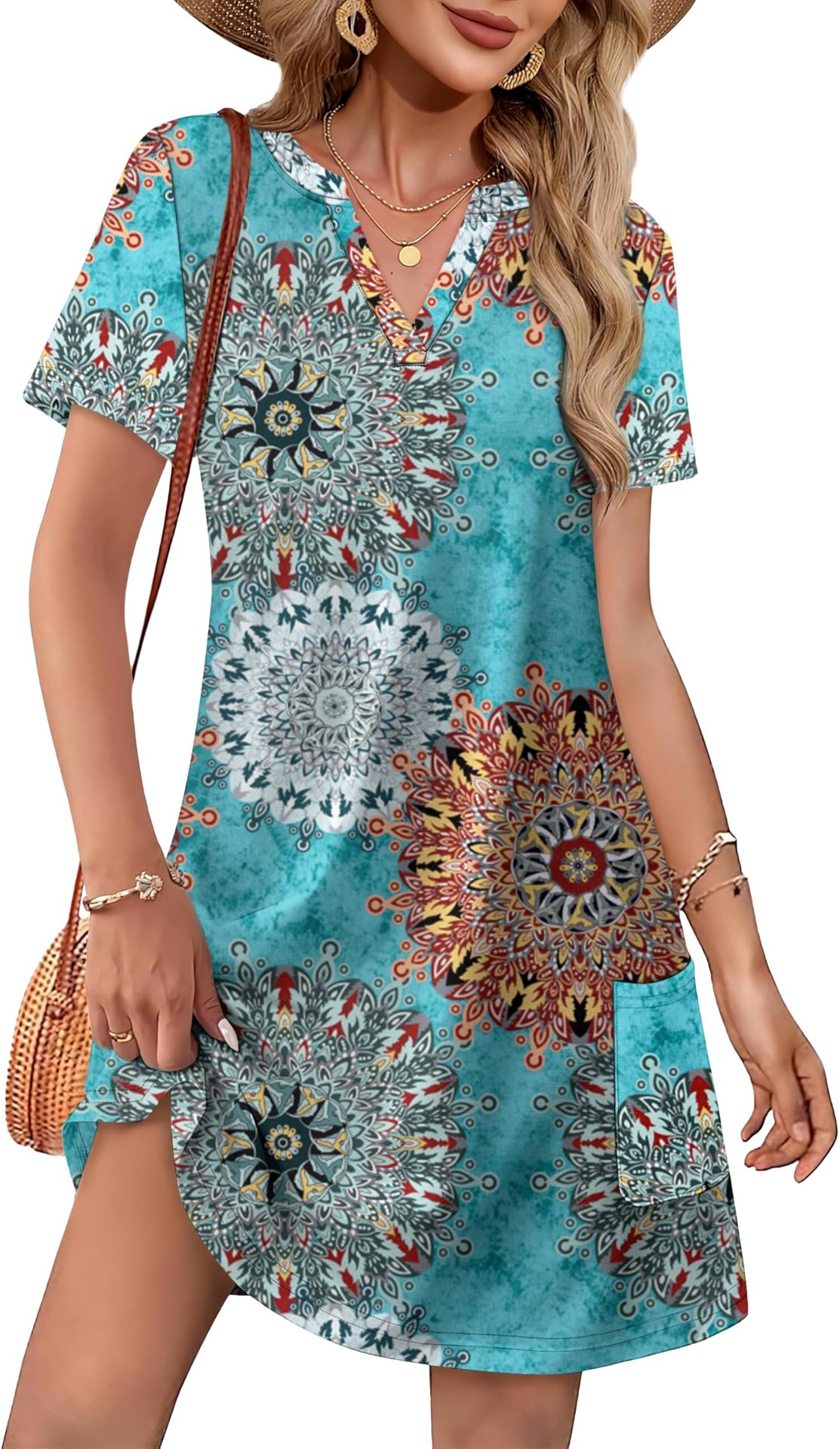 Coastal Breeze™ V-Neck Mini Dress