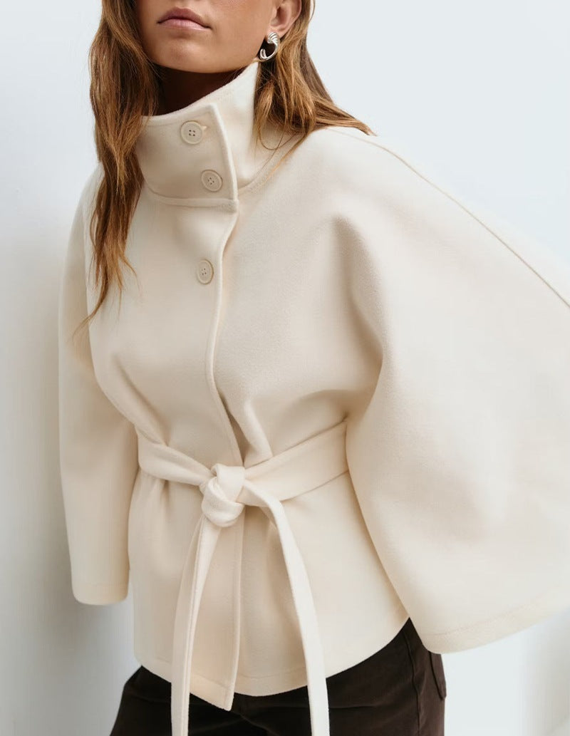 Étoile Luxe™ High-Neck Batwing Coat