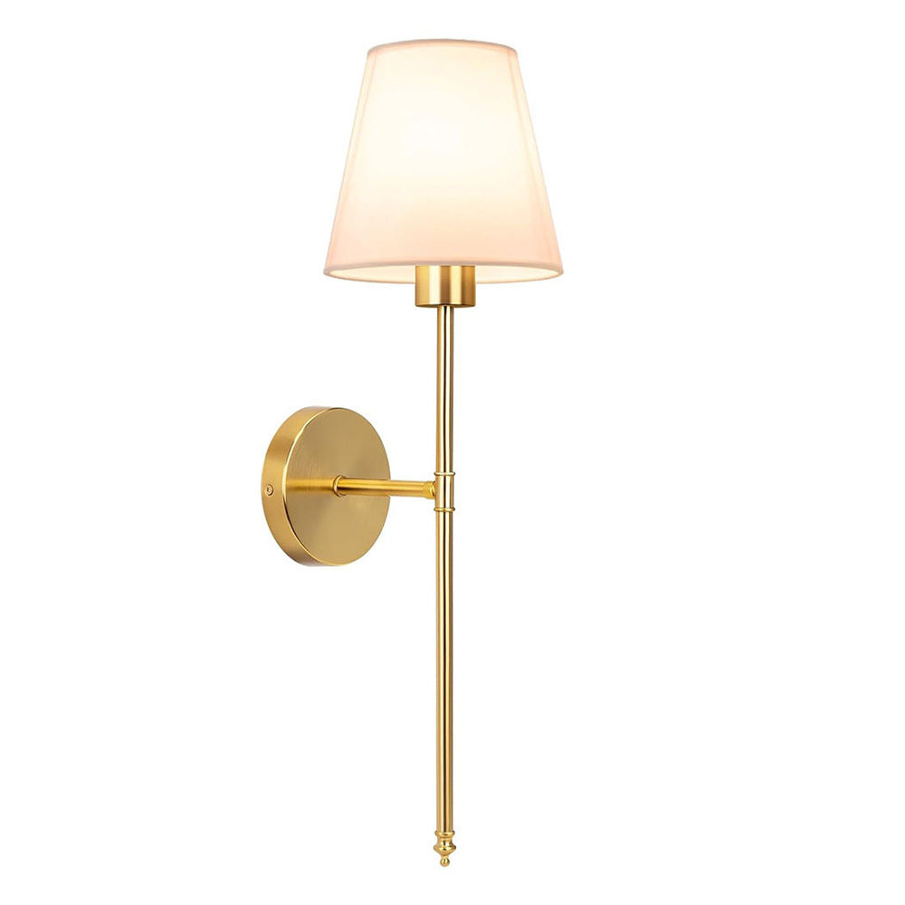 Lampe murale en cuivre avec couverture en tissu national