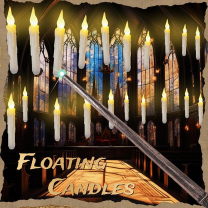 ️ Hanging Halloween Floating Candles with Magic Wand Remote