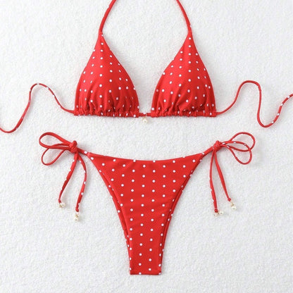 Cherry Dot™ Drawstring Bikini