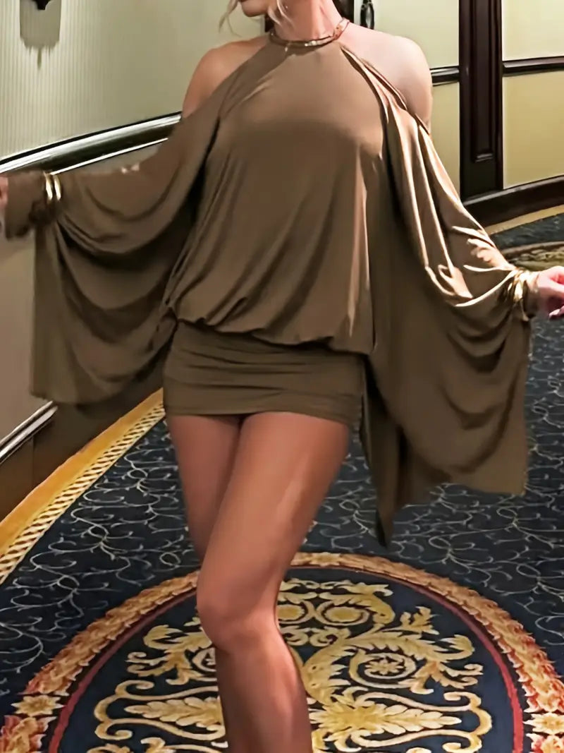 Golden Siren Backless Chain Dress