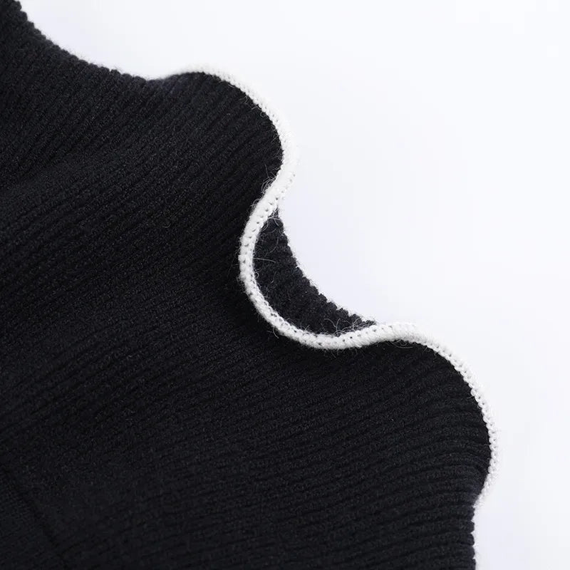 Wavy Bodycon Sweater Dress