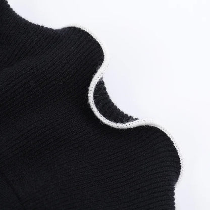 Wavy Bodycon Sweater Dress