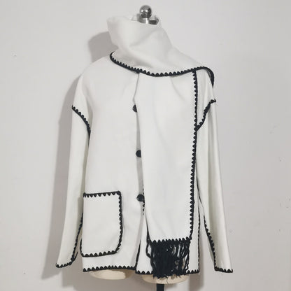 CozyCharm™ Woolen Scarf Coat