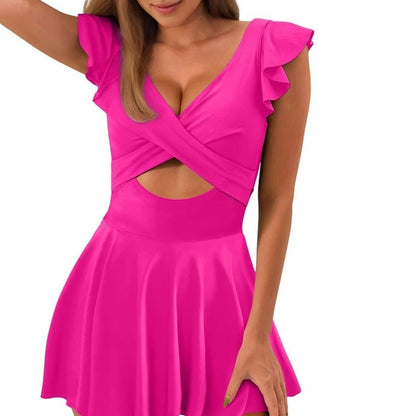 Sweet Radiance Cutout One Piece Swimsuit Dress