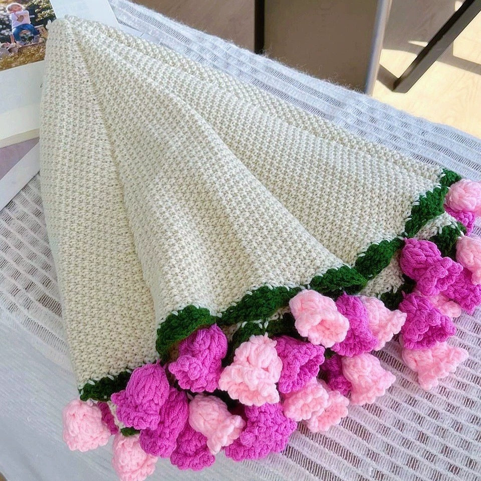 Roselynn™ Couverture en bouquet de roses fait main