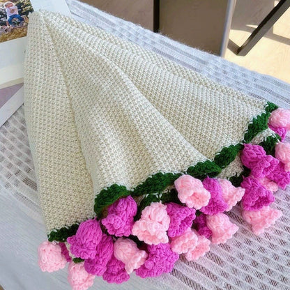 Roselynn™ Couverture en bouquet de roses fait main