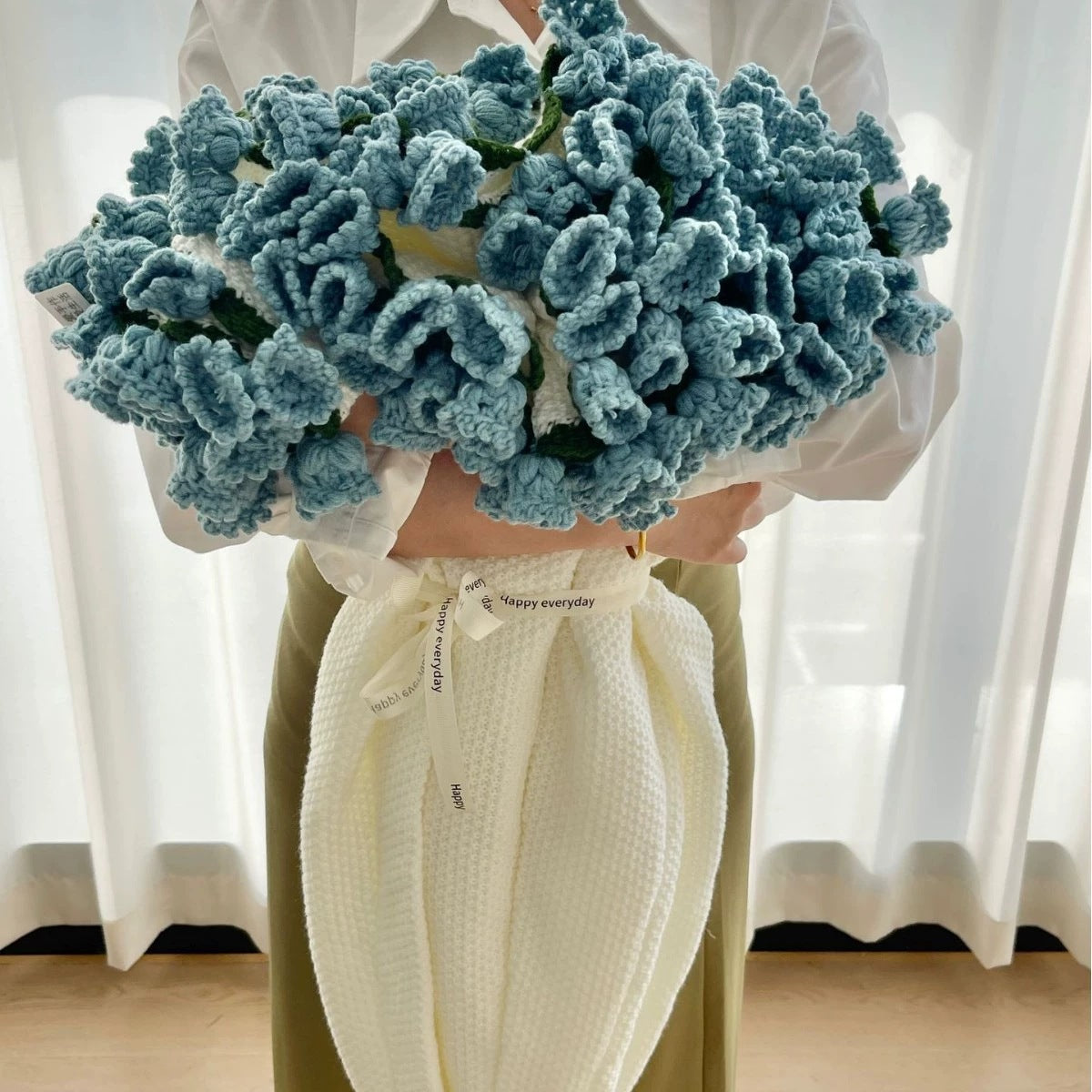 Roselynn™ Couverture en bouquet de roses fait main