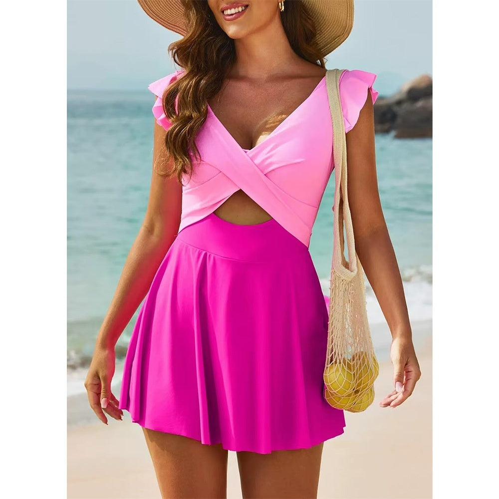 Sweet Radiance Cutout One Piece Swimsuit Dress