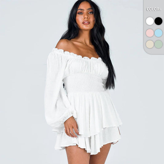 Blush Charm Off-Shoulder Dress