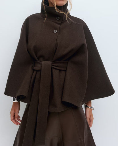 Étoile Luxe™ High-Neck Batwing Coat
