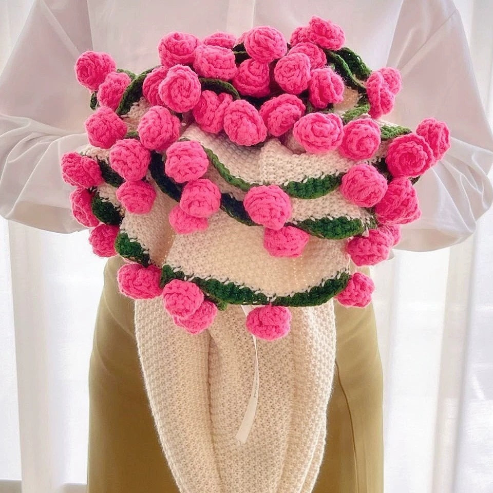 Roselynn™ Couverture en bouquet de roses fait main