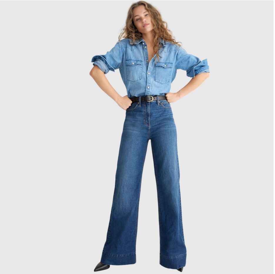 CurveEase™ Wide-Leg Denim