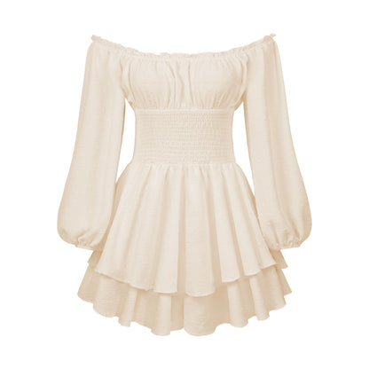 Blush Charm Off-Shoulder Dress