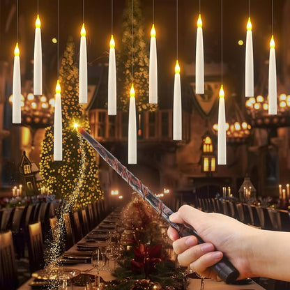 ️ Hanging Halloween Floating Candles with Magic Wand Remote