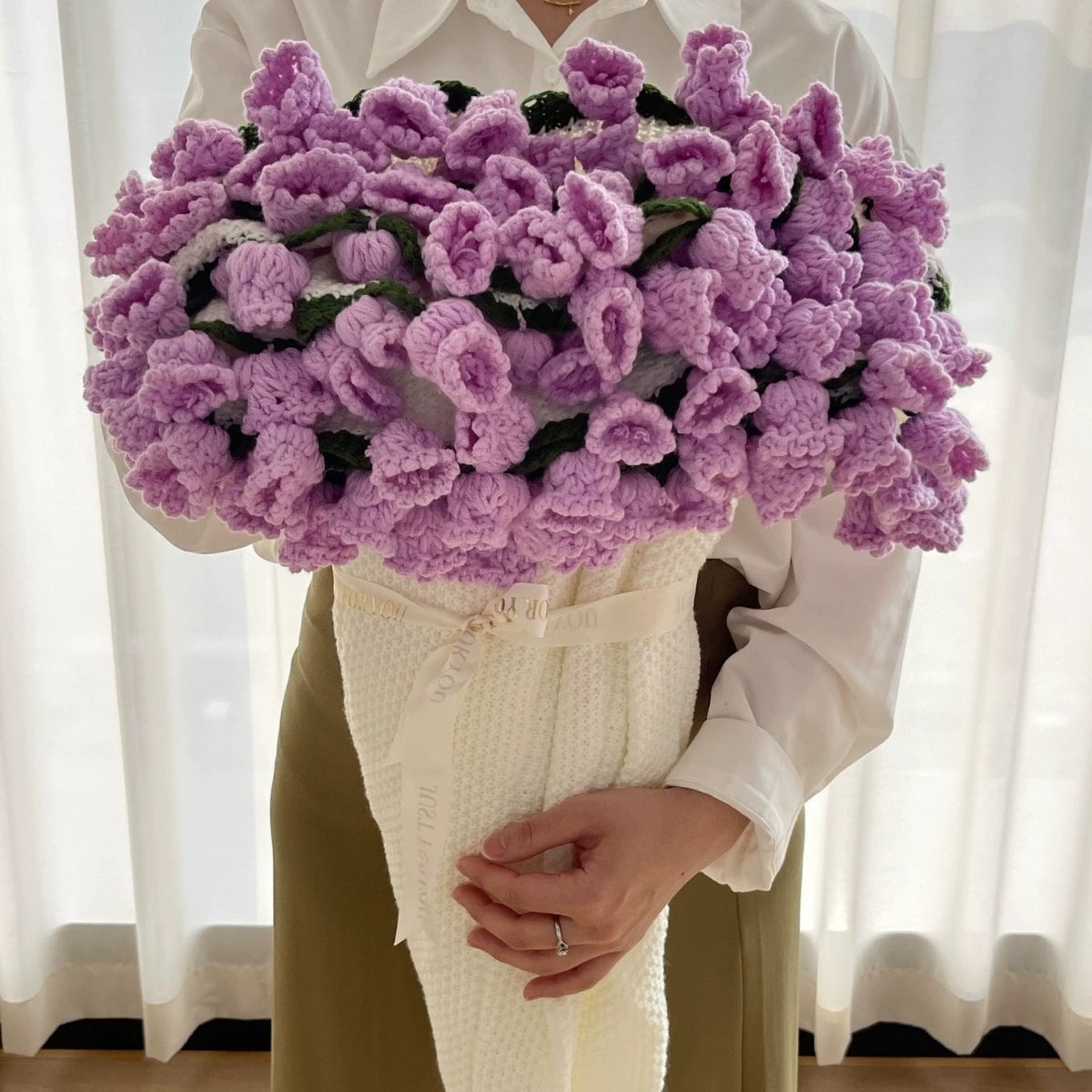 Roselynn™ Couverture en bouquet de roses fait main