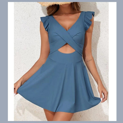 Sweet Radiance Cutout One Piece Swimsuit Dress