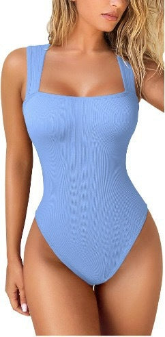 CurveSculpt Ribbed Sleeveless Body Jumpsuit