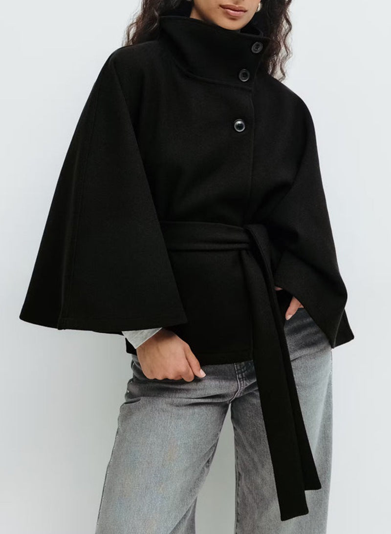 Étoile Luxe™ High-Neck Batwing Coat