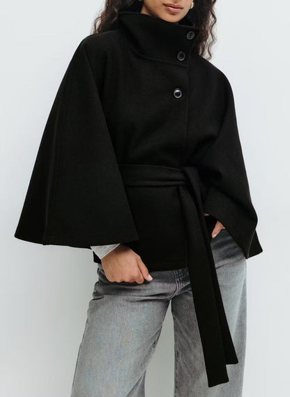 Étoile Luxe™ High-Neck Batwing Coat