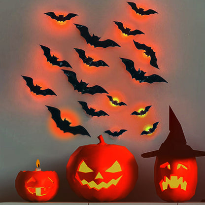 16pc LED 3D Bat Halloween Decoration