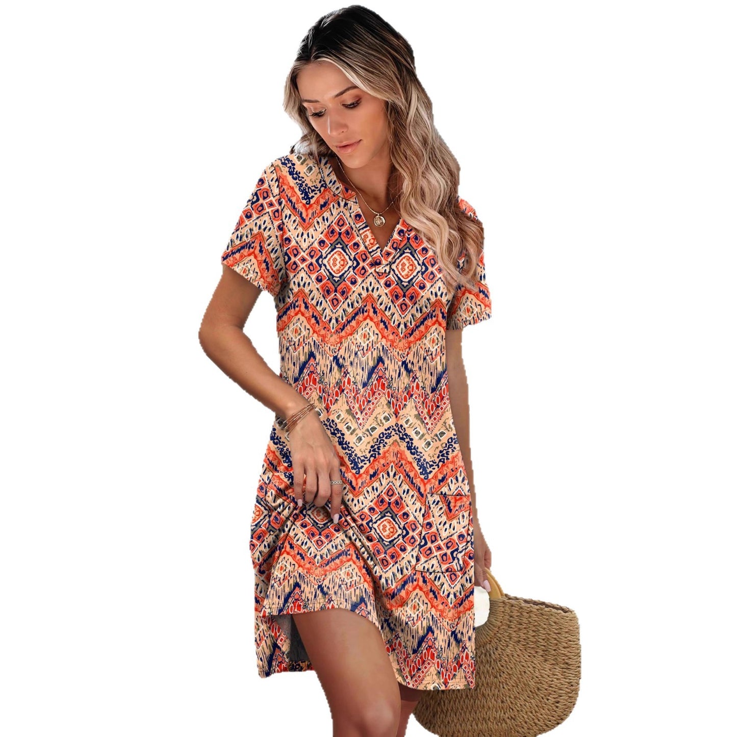 Coastal Breeze™ V-Neck Mini Dress