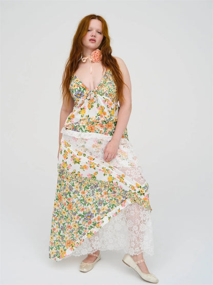 Garden Whimsy Patchwork Maxi