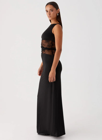 Noir Silhouette Lace Gown