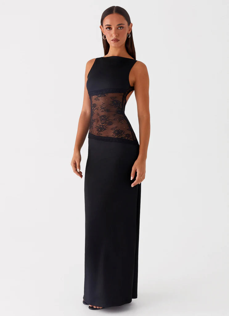 Noir Silhouette Lace Gown
