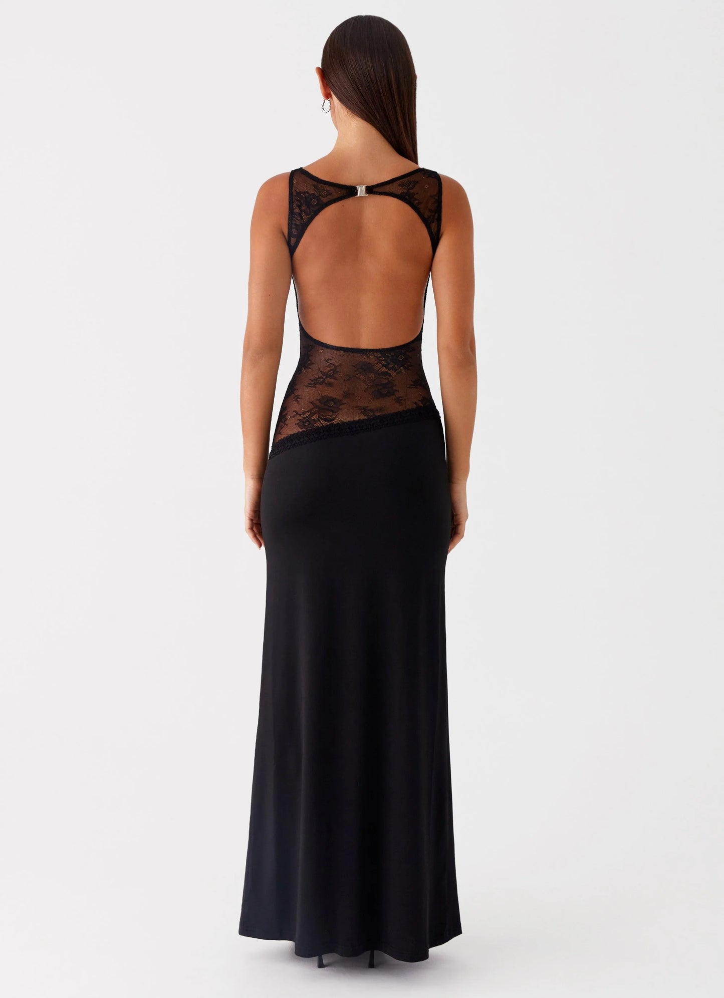 Noir Silhouette Lace Gown