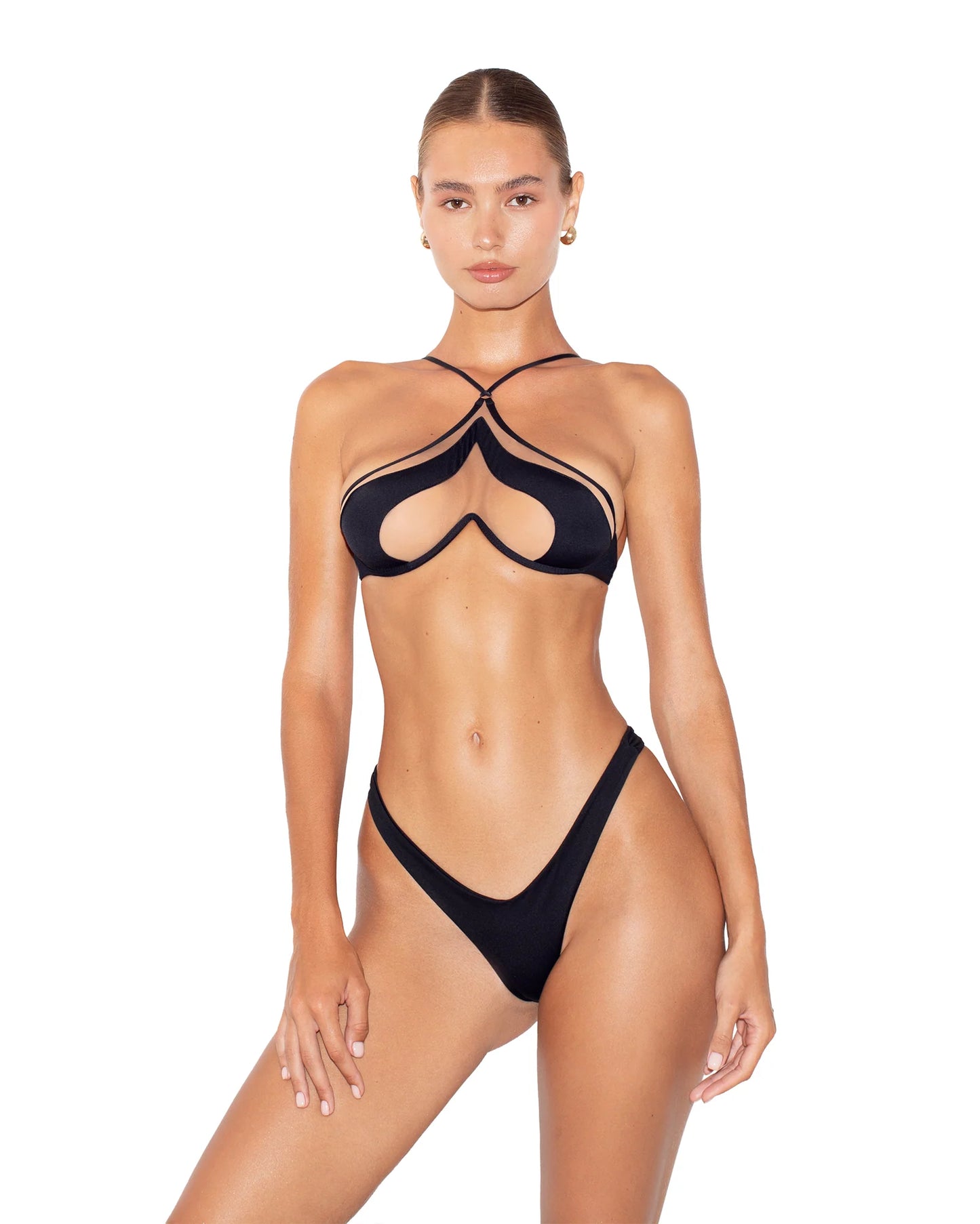 Dark Temptation Strappy Bikini Set