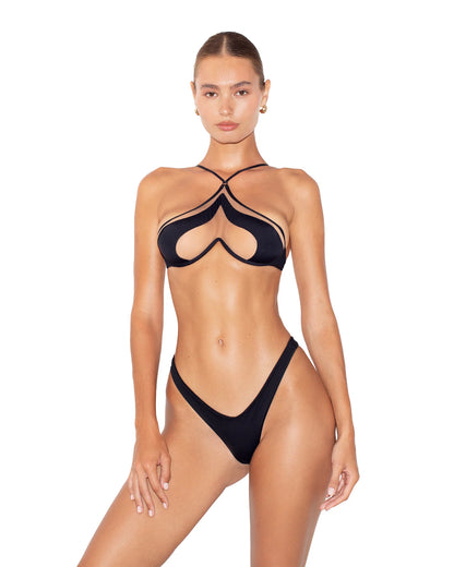 Dark Temptation Strappy Bikini Set