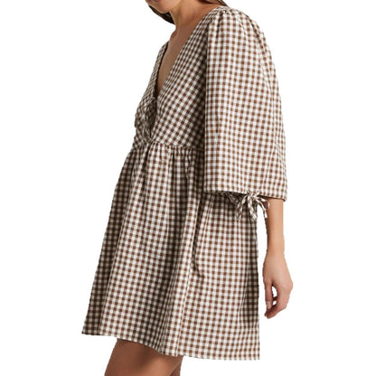 Sweet Meadow Plaid Mini Dress