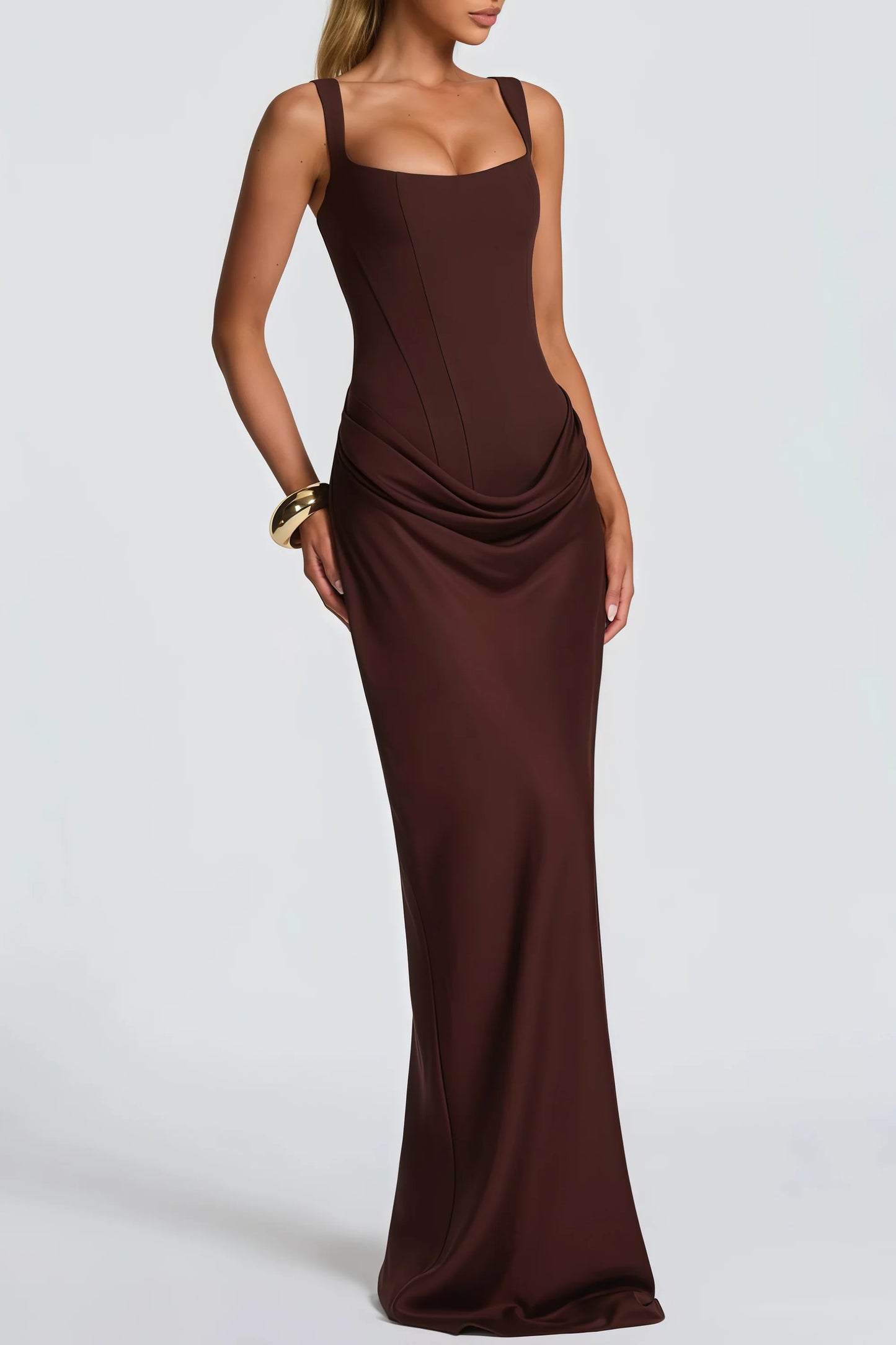 ÉLANCÉ™ SCULPTED BACKLESS MAXI DRESS