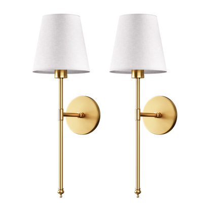 Lampe murale en cuivre avec couverture en tissu national