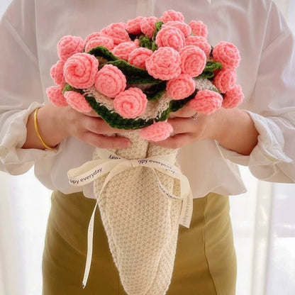 Roselynn™ Couverture en bouquet de roses fait main