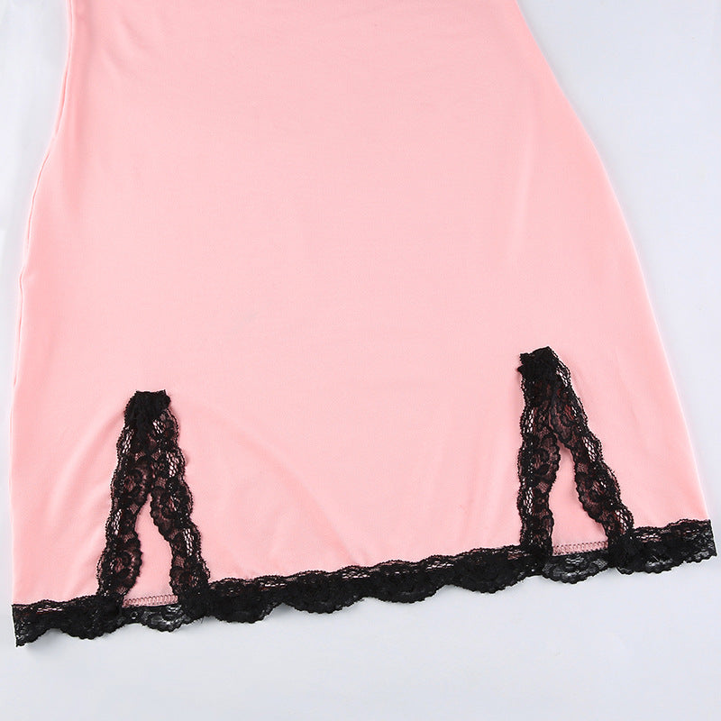 Blush Temptation Lace Slip Dress